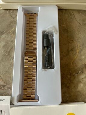 Amazon Men's Rose Gold Watch Band with Link Remover Tool. New.
